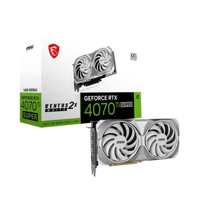 Karta graficzna GeForce RTX 4070 Ti SUPER 16G VENTUS 2X OC 256b biała