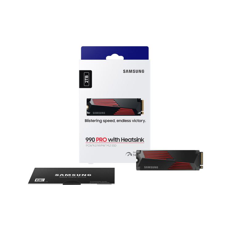 SSD PCIE G4 M.2 NVME 2TB W/HS/990 PRO MZ-V9P2T0GW SAMSUNG