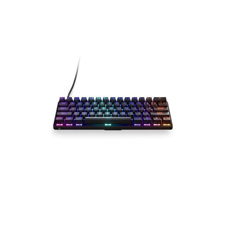 SteelSeries Gaming Keyboard Apex 9 Mini Gaming keyboard Durable and Portable, the detachable USB-C braided cable can withstand