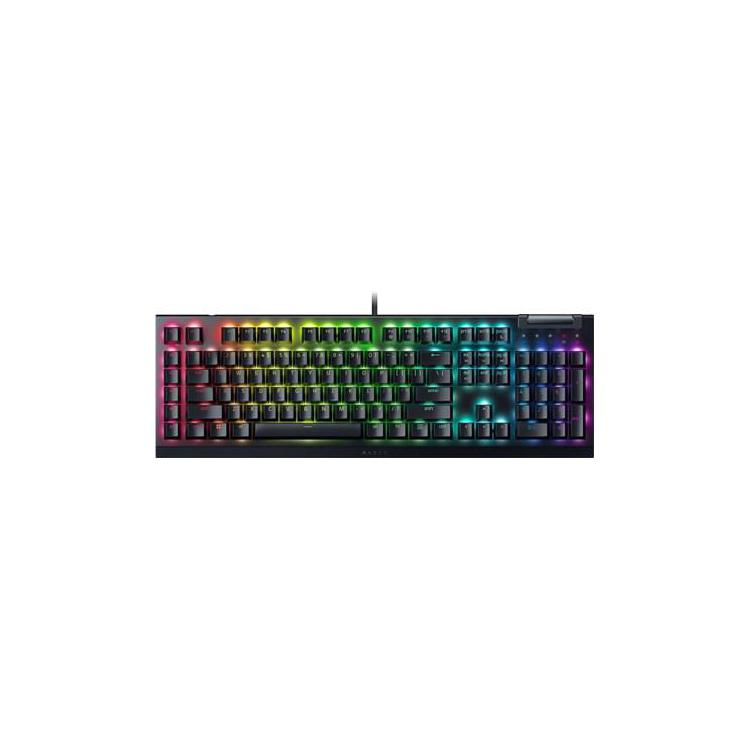 Mechaniczna klawiatura do gier Razer BlackWidow V4 X, zielony przełącznik, układ nordycki, przewodowy, czarny Razer