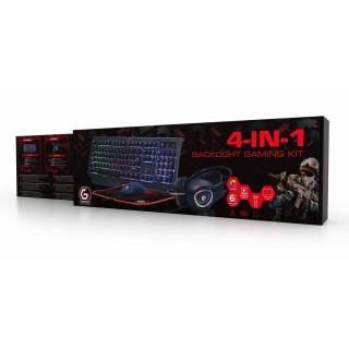 KEYBOARD USB GAMING KIT ENG/PHANTOM GGS-UMGL4-01 GEMBIRD