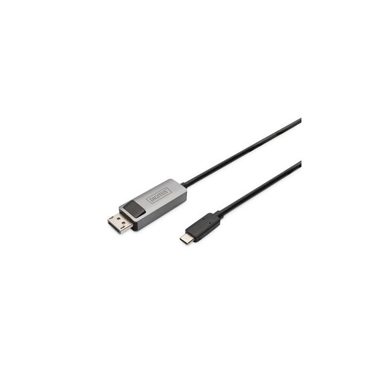 Kabel adapter PREMIUM 8K 30Hz USB Typ C/DisplayPort dwukierunkowy 2m