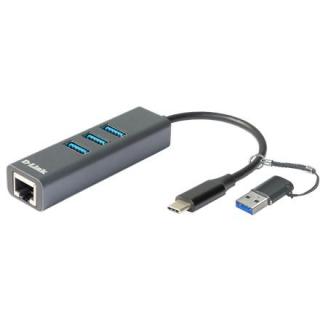 D-Link DUB-2332 huby i koncentratory USB Type-C 5000 Mbit/s Szary