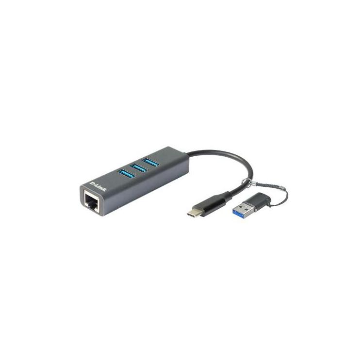 D-Link DUB-2332 huby i koncentratory USB Type-C 5000 Mbit/s Szary