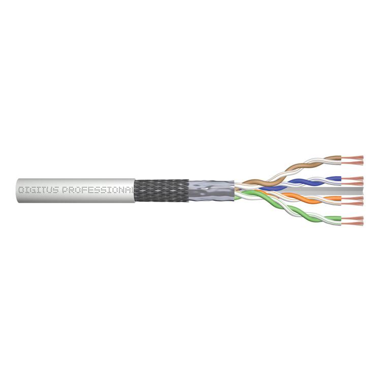 Kabel typu linka DIGITUS kat.6, SF/UTP, AWG 26/7,LSOH, 305m, szary, szpula