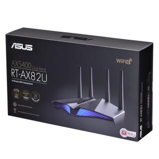 Asus | Router | RT-AX82U | 802.11ax | 574 + 4804 Mbit/s | 10/100/1000 Mbit/s | Porty Ethernet LAN (RJ-45) 4 | Obsługa siatki: