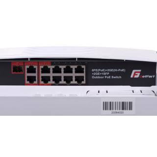 SWITCH POE GETFORT 6FE x POE + 2GE + 2HiPoE + SFP