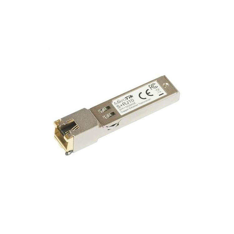 MikroTik S+RJ10 SFP+ Copper RJ-45 10/100/1000/10000 Mbit/s Maximum transfer distance 200 m COMPATIBLE ONLY WITH ACTIVE COOLING