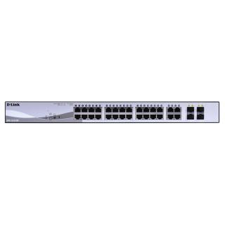 D-Link | 28-portowy gigabitowy inteligentny zarządzalny przełącznik PoE | DGS-1210-28P | Zarządzane L2+ | Komputery stacjonarne