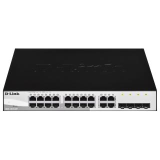 D-LINK DGS-1210-20, Gigabitowy inteligentny przełącznik z 16 portami 10/100/1000Base-T i 4 portami Gigabit MiniGBIC (SFP),