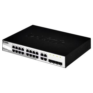 D-LINK DGS-1210-20, Gigabitowy inteligentny przełącznik z 16 portami 10/100/1000Base-T i 4 portami Gigabit MiniGBIC (SFP),