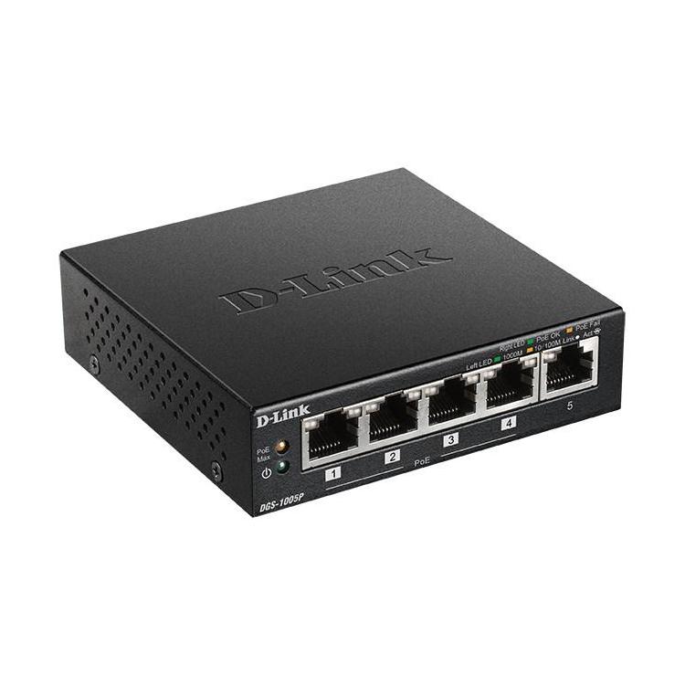 5-PORT DESKTOP POE+ SWITCH/GIGABIT IN