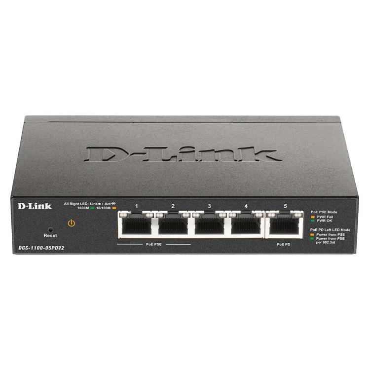 5-PORT GIGABIT POE SMART SWITCH/POE-POWERED