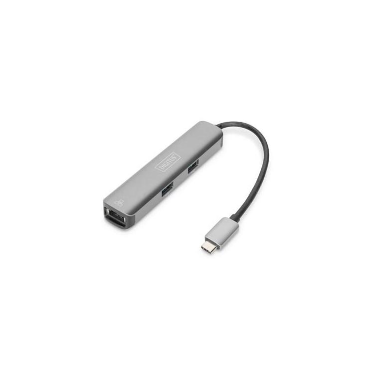 Stacja dokująca DIGITUS USB-C, 5 portów, HDMI (4K/30Hz