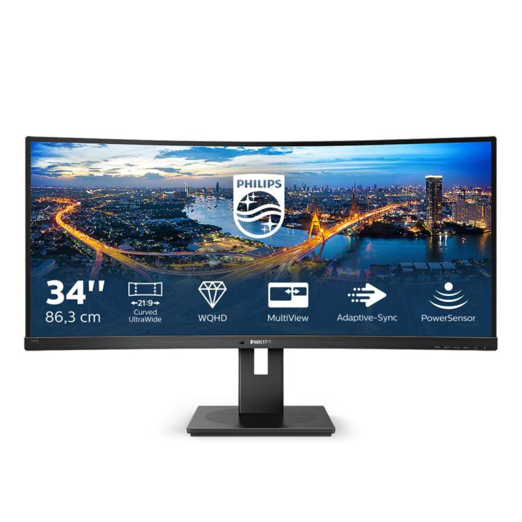 Philips B Line 345B1C/00 monitor komputerowy 86,4 cm (34") 3440 x 1440 px Quad HD LCD Czarny