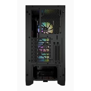 Korsarz | Obudowa Mid-Tower ATX ze szkła hartowanego | iCUE 4000X RGB | Szyba boczna | Wieża środkowa | Czarny | Zasilacz w