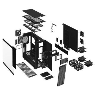 Projektowanie fraktalne | Zdefiniuj 7 XL TG Jasny odcień | Szyba boczna | Czarny | E-ATX | Zasilacz w zestawie Nie | Format ATX