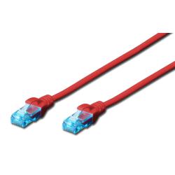 Patchcord DIGITUS UTP kat. 5e 20m PVC czerwony