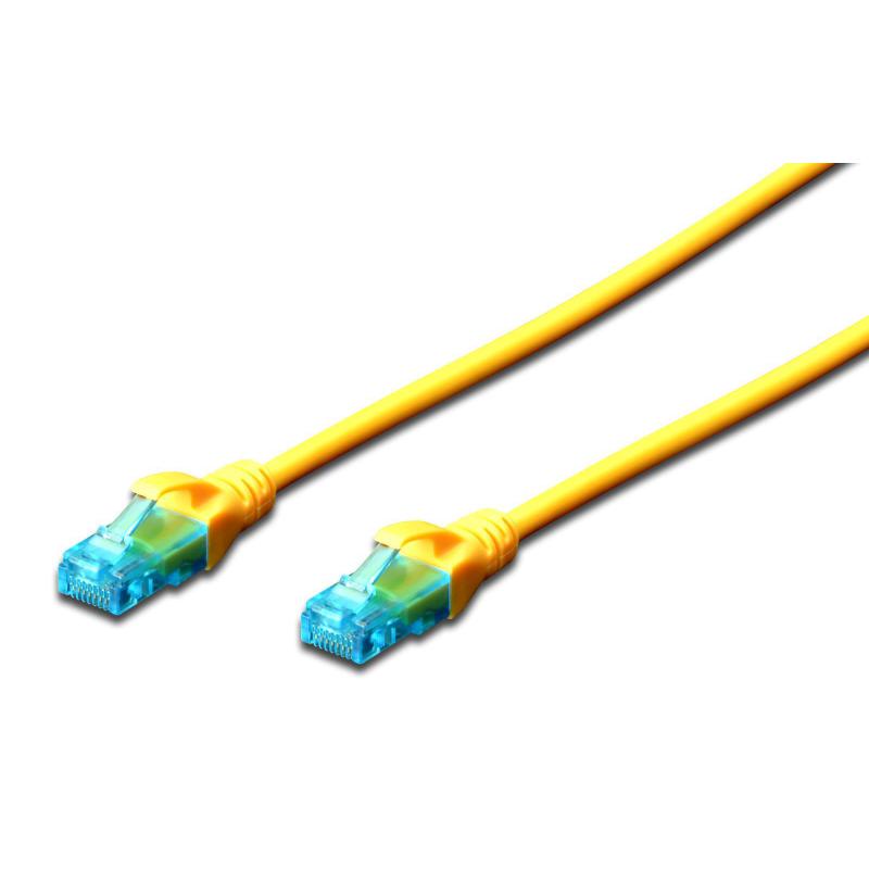 Patchcord DIGITUS UTP kat. 5e 20m PVC żółty