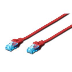 Patchcord DIGITUS UTP kat. 5e 30m PVC czerwony