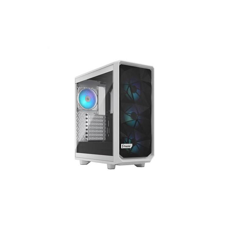 Fractal Design Meshify 2 Kompaktowy RGB Biały TG Przezroczysty, Mid-Tower, Zasilacz w zestawie Nie