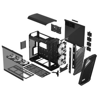 Projektowanie fraktalne | Torrent Czarny odcień światła RGB TG | FD-C-TOR1A-04 | Czarny | Zasilacz w zestawie | Format ATX