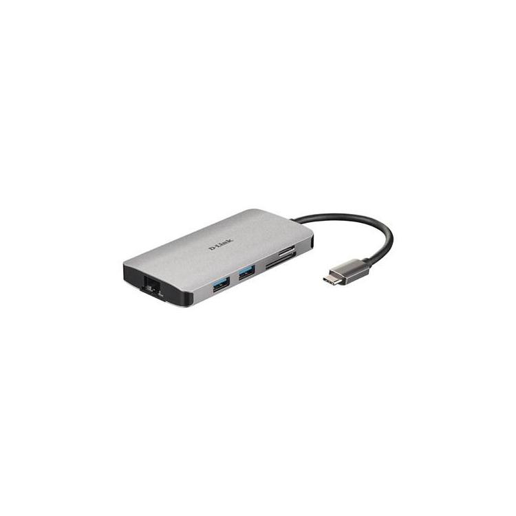 USB-C 8-PORT USB HUB+HDMI+LAN/WITH CARD READER+USB-C PD