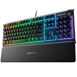 Klawiatura gamingowa SteelSeries Apex 3, układ NOR, przewodowa, czarna SteelSeries | Wierzchołek 3 | Klawiatura do gier |