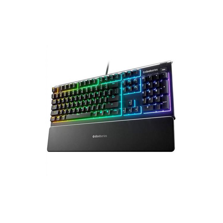 Klawiatura gamingowa SteelSeries Apex 3, układ NOR, przewodowa, czarna SteelSeries | Wierzchołek 3 | Klawiatura do gier |