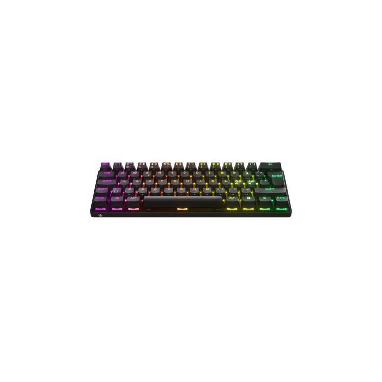 Seria SteelSeries | Klawiatura do gier | Apex Pro Mini | Klawiatura do gier | Światło LED RGB | NORD | Czarny | Łączność