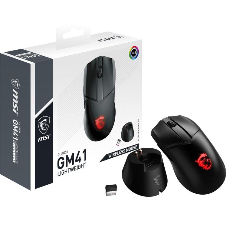 MOUSE USB OPTICAL GAMING/CLUTCH GM41 LIGHT WIRELESS MSI