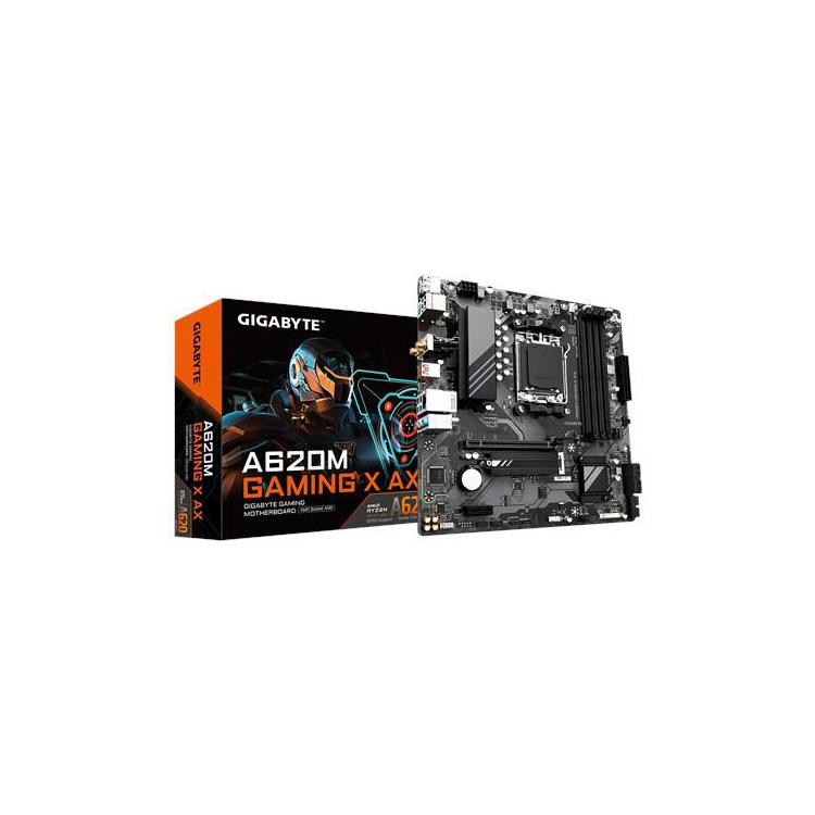 Rodzina procesorów Gigabyte A620M GAMING X AX 1.0 M/B Gniazdo procesora AMD AM5 DDR5 DIMM Gniazda pamięci 4 Obsługiwane