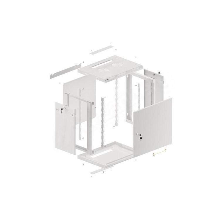 LANBERG SZAFA WISZĄCA RACK 19" 12U 600X450 DRZWI METALOWE SZARA (FLAT PACK) WF01-6412-00S