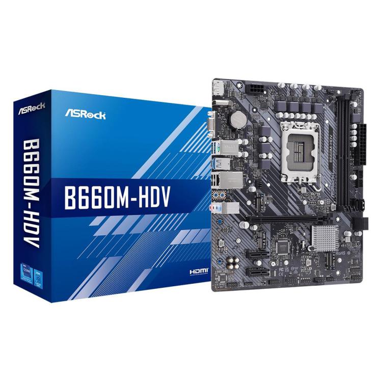 Płyta główna B660M-HDV s1700 2DDR4 DP/HDMI M.2 mATX