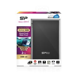 Dysk zewnętrzny HDD Silicon Power Armor A80 (2TB 2.5" USB 3.2 5400 obr/min Black SP020TBPHDA80S3K)