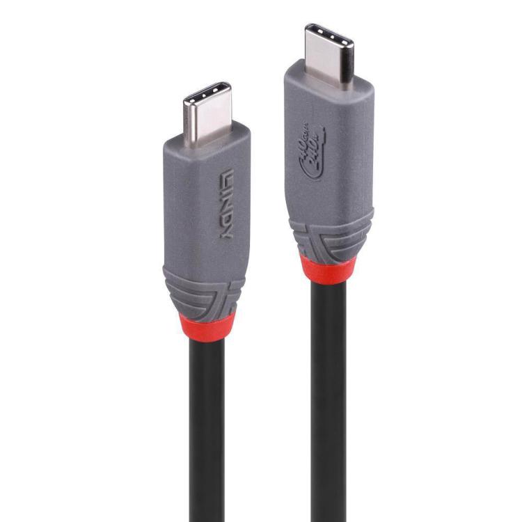 CABLE USB4 240W TYPE C 1.5M/40GBPS ANTHRA LINE 36957 LINDY