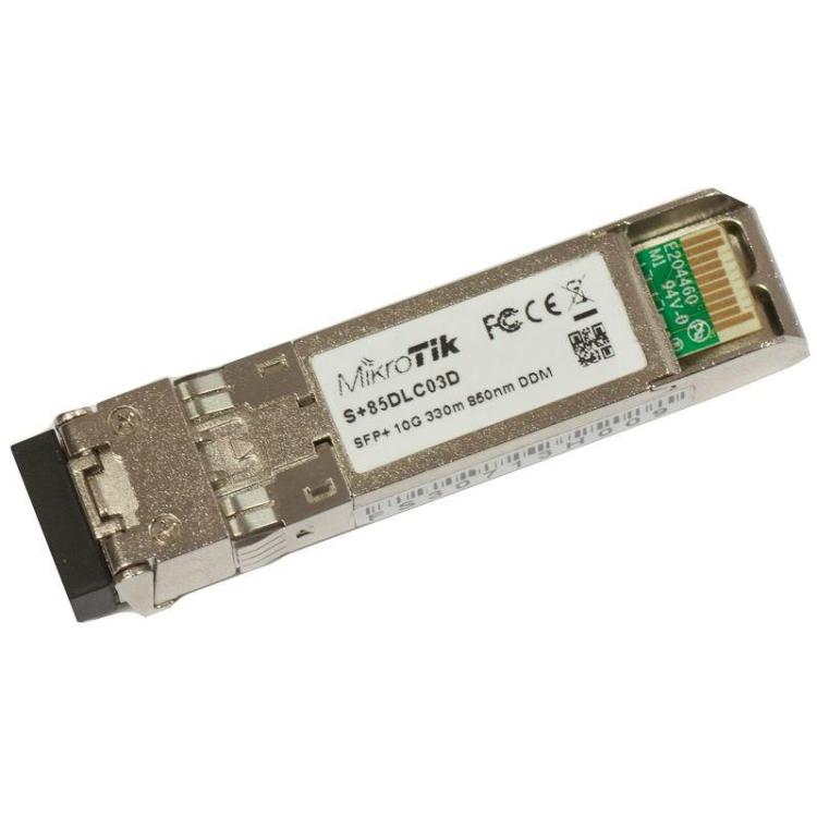 Mikrotik S+85DLC03D moduł przekaźników sieciowych Swiatłowód 10000 Mbit/s SFP+ 850 nm