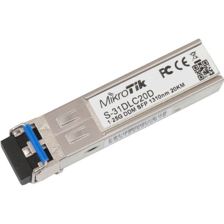 Mikrotik S-31DLC20D moduł przekaźników sieciowych 1250 Mbit/s SFP 1310 nm