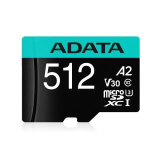 MEMORY MICRO SDXC 512GB W/AD./AUSDX512GUI3V30SA2-RA1 ADATA