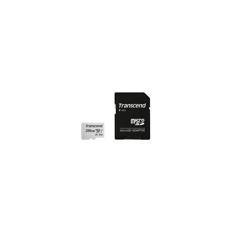 PAMIĘĆ MICRO SDXC 256GB W/ADAP C10 TS256GUSD300S-A TRANSCEND