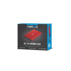 Obudowa NATEC Rhino Go NKZ-1279 (2.5" USB 3.0 Aluminium kolor czerwony)