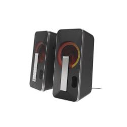 Głośniki Genesis Helium 100BT RGB 2.0 Bluetooth 10W RMS czarno-srebrne