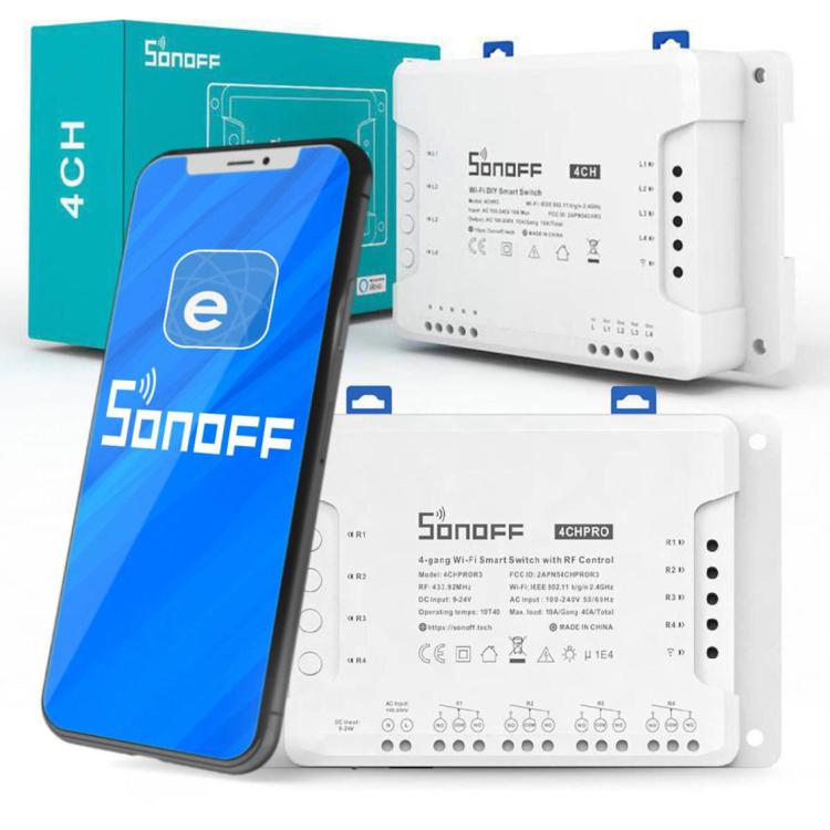 SONOFF sterownik 4-kanałowy 10A WiFi 4CHR3