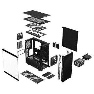Projektowanie fraktalne | Fractal Define 7 Kompaktowe szkło hartowane | Szyba boczna | Czarny | ATX | Zasilacz w zestawie Nie |