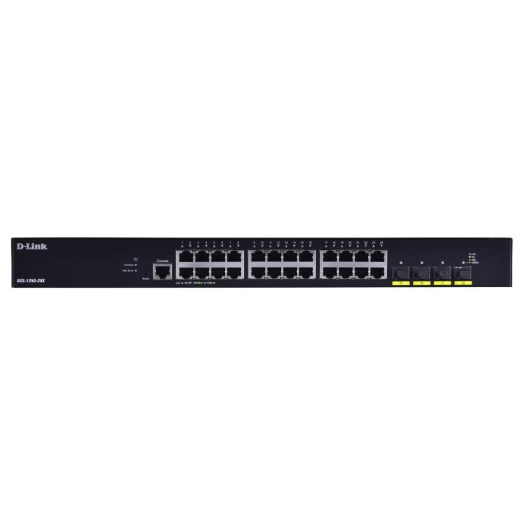 D-Link DGS-1250-28X/E 24-port Gigabit Smart Managed Switch with 4x 10G SFP+ ports