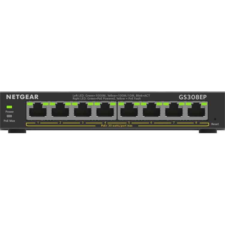 Netgear Switch 8PT PLUS SWCH W/ POE+ GS308EP-100PES