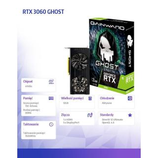 Karta graficzna GeForce RTX 3060 GHOST 12GB GDDR6 192bit HDMI/3DP