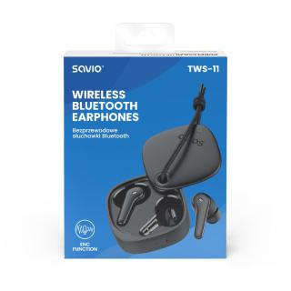 Słuchawki bezprzewodowe Bluetooth 5.3 z mikrofonem, ENC, QC, TWS-11