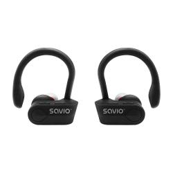 Słuchawki bezprzewodowe SAVIO TWS-03 (bluetooth bezprzewodowe, Bluetooth z wbudowanym mikrofonem kolor czarny