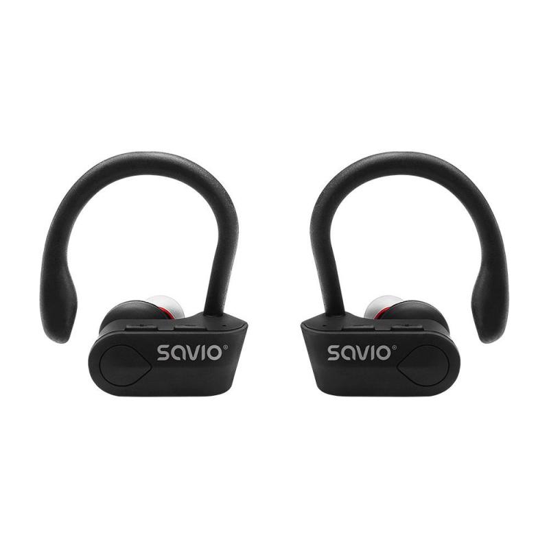 Słuchawki bezprzewodowe SAVIO TWS-03 (bluetooth bezprzewodowe, Bluetooth z wbudowanym mikrofonem kolor czarny